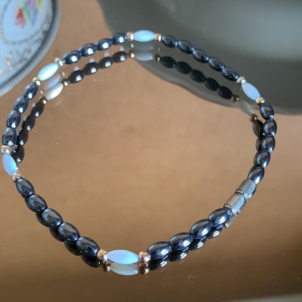 Gray beaded Bracelet